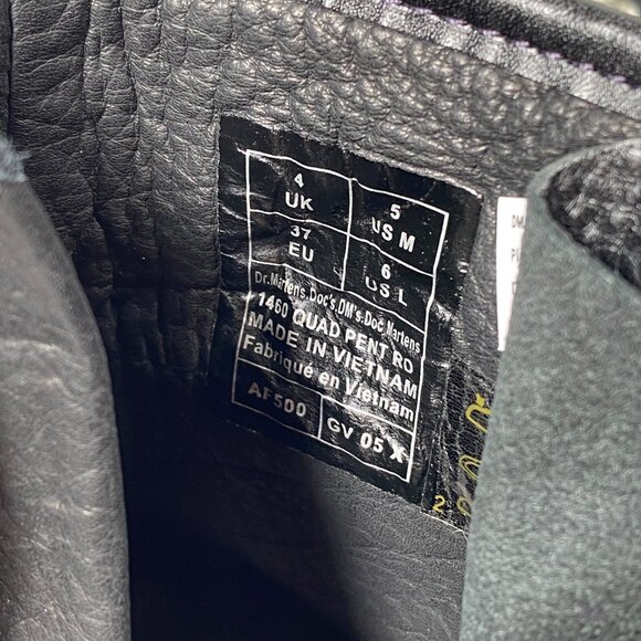 DR.MARTENS x RICK OWENS Black Leather 1460 Quad Pentagram Jumbo Lace Boots - Picture 10 of 10